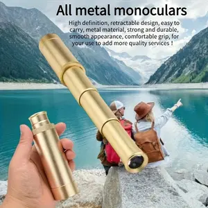 Extendable 10x30 Monocular Telescope, Vintage Style Metal Feel, Ideal for Bird Watching, Travel, Hiking, Outdoor Camping