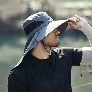 Outdoor Sun Hat with Wide Brim&Face Neck Cover-Lightweight Breathable Textile for Cycling,Fishing,Hiking-Unisex Spring Summer Sun Hat for Men Women,Sun Protection Hat,Outdoor Activities Accessory,Functional Design Cap uv brim bucket hat wide-brimmed