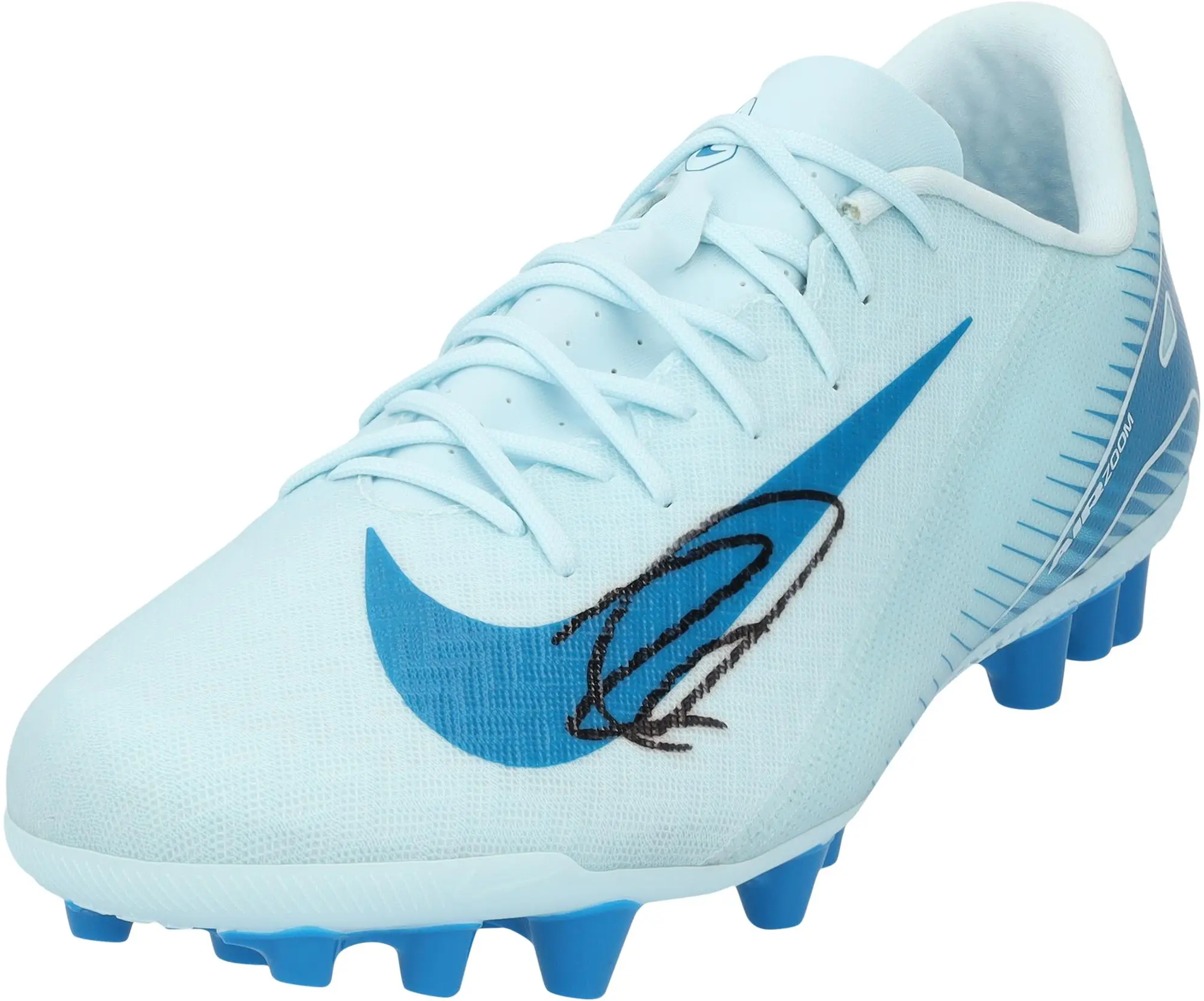 Zlatan Ibrahimovic AC Milan Autographed Blue Mercurial Air Zoom Nike Soccer Cleat - Fanatics Authentic Certified