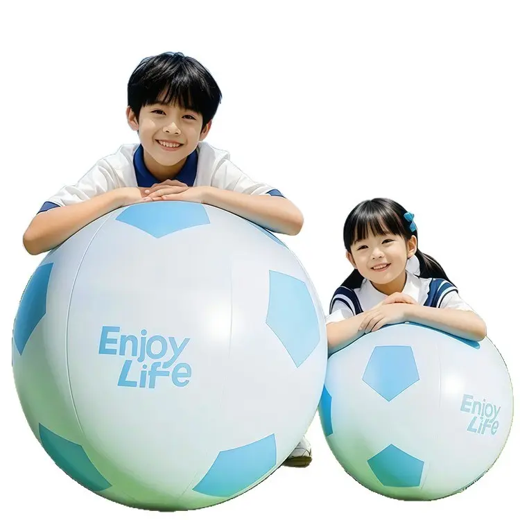 Giant 200cm Inflatable Soccer Ball, Durable PVC Parent-Child Interactive Toy for Kids & Family, Lightweight for Outdoor Lawn & Beach Games, 200*200Cm