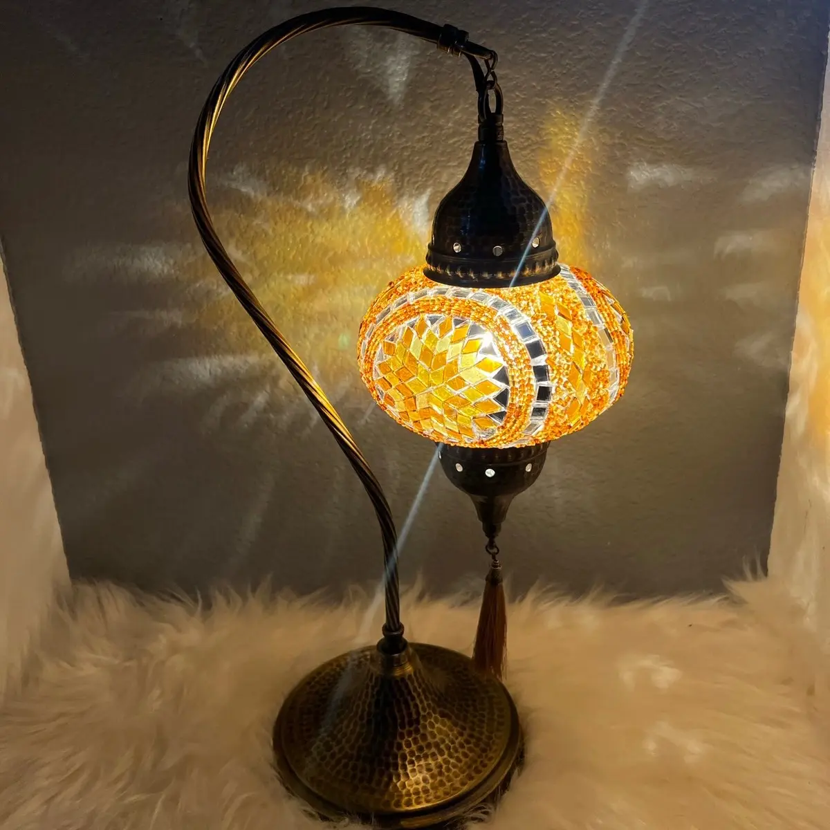 Handmade Turkish Mosaic Lamp - Sunset