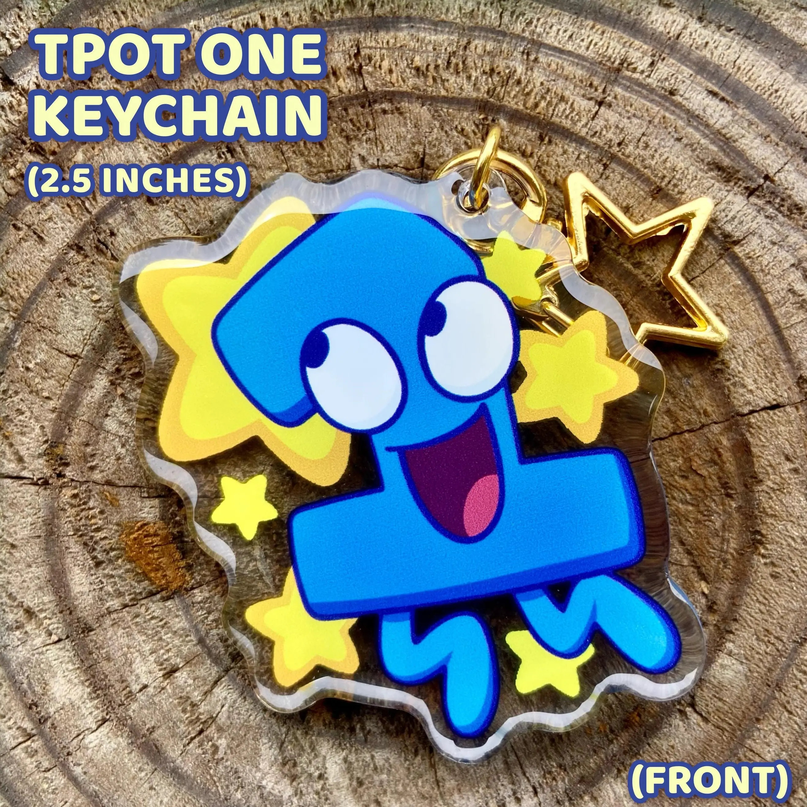 One TPOT Acrylic Keychain, Cute Anime Charms, Stylish Keyring Accessory, Collectible Fan Merch, Gift for Fans, Durable Acrylic Keychain, Aesthetic Bag Charm