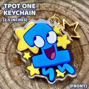 One TPOT Acrylic Keychain, Cute Anime Charms, Stylish Keyring Accessory, Collectible Fan Merch, Gift for Fans, Durable Acrylic Keychain, Aesthetic Bag Charm