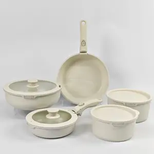 black friday deals 2025 17pcs Pots and Pans Set  Non toxic Healthy Non Stick Kitchen Cooking Set Induction Cookware Nonstick Ceramic Cookware Set PFAS-Free Detachable Handle with Lids Induction Cookware