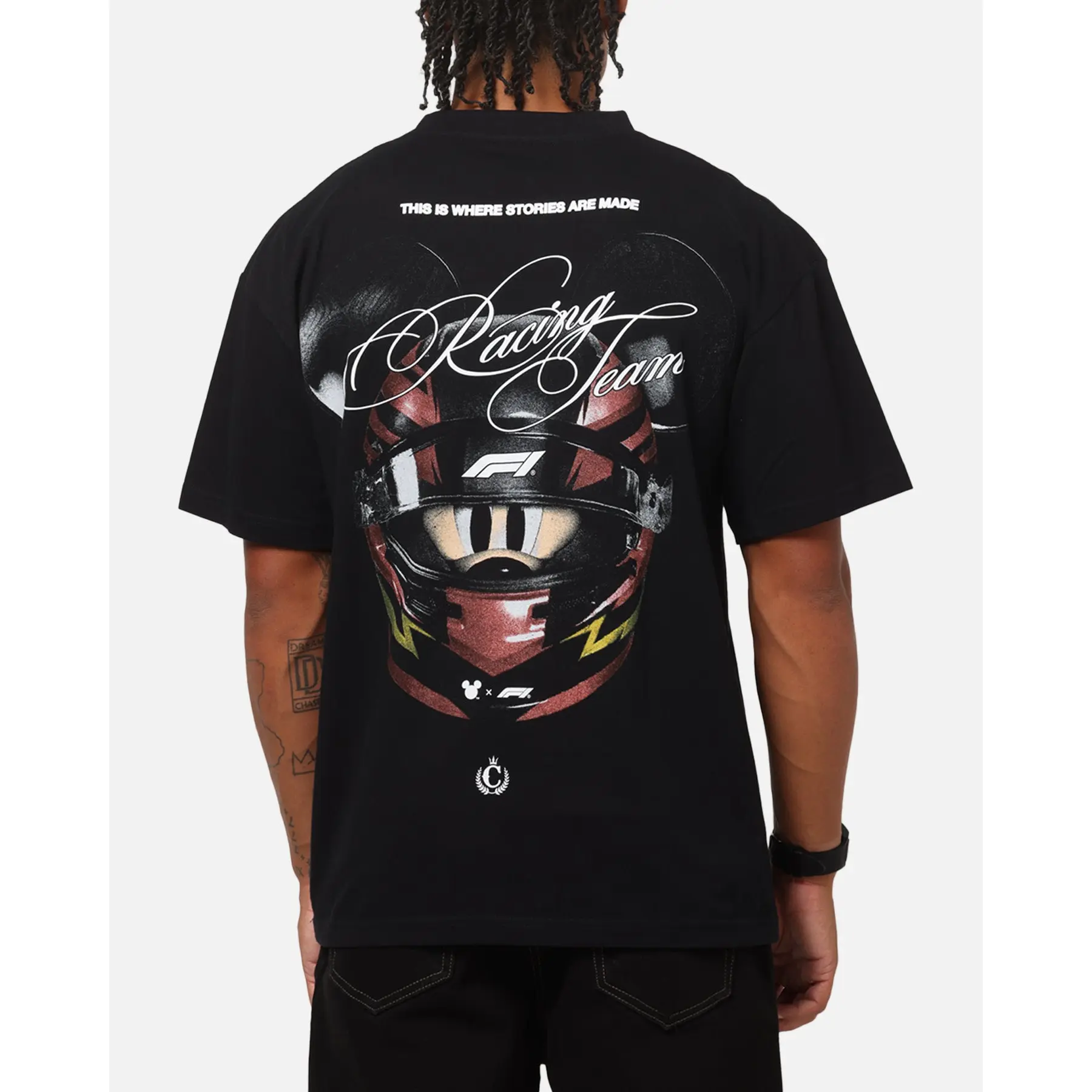Culture Kings Disney x Formula 1® Mickey Helmet Vintage T-Shirt Black