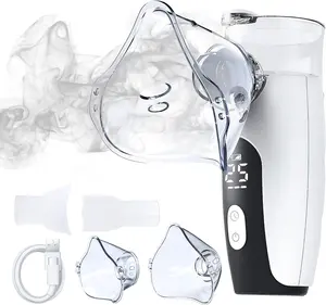 Mesh Nebulizer, Portable Nebulizer with Intuitive LED Interface and Auto-Cleaning, Handheld Nebulizer for Adults Kids