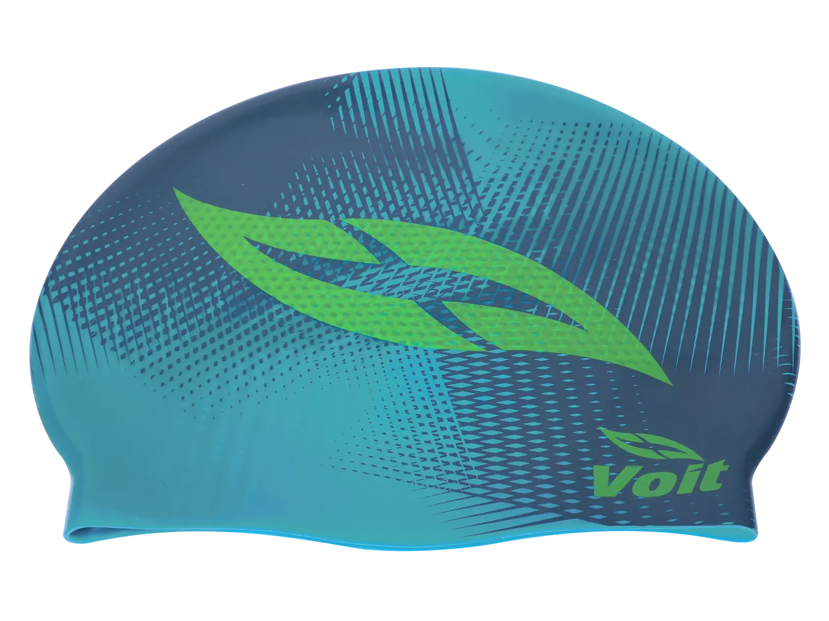 Voit Silicone Swimming Cap - Flexible, Soft-Fit Sporty Swimming Cap for Training, Recreation, Wave Blue (Swimmingcap for Sports & Outdoor Use), Silicone Swimming Caps