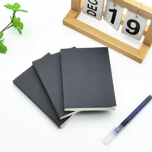 A6 Simple Notebook, 125 Sheets/250 Pages, Thick Inner Pages, Blank, Lined, Grid Paper, Student Record Book, Meeting Notes, Office Stationery Supplies, Notebook Journal