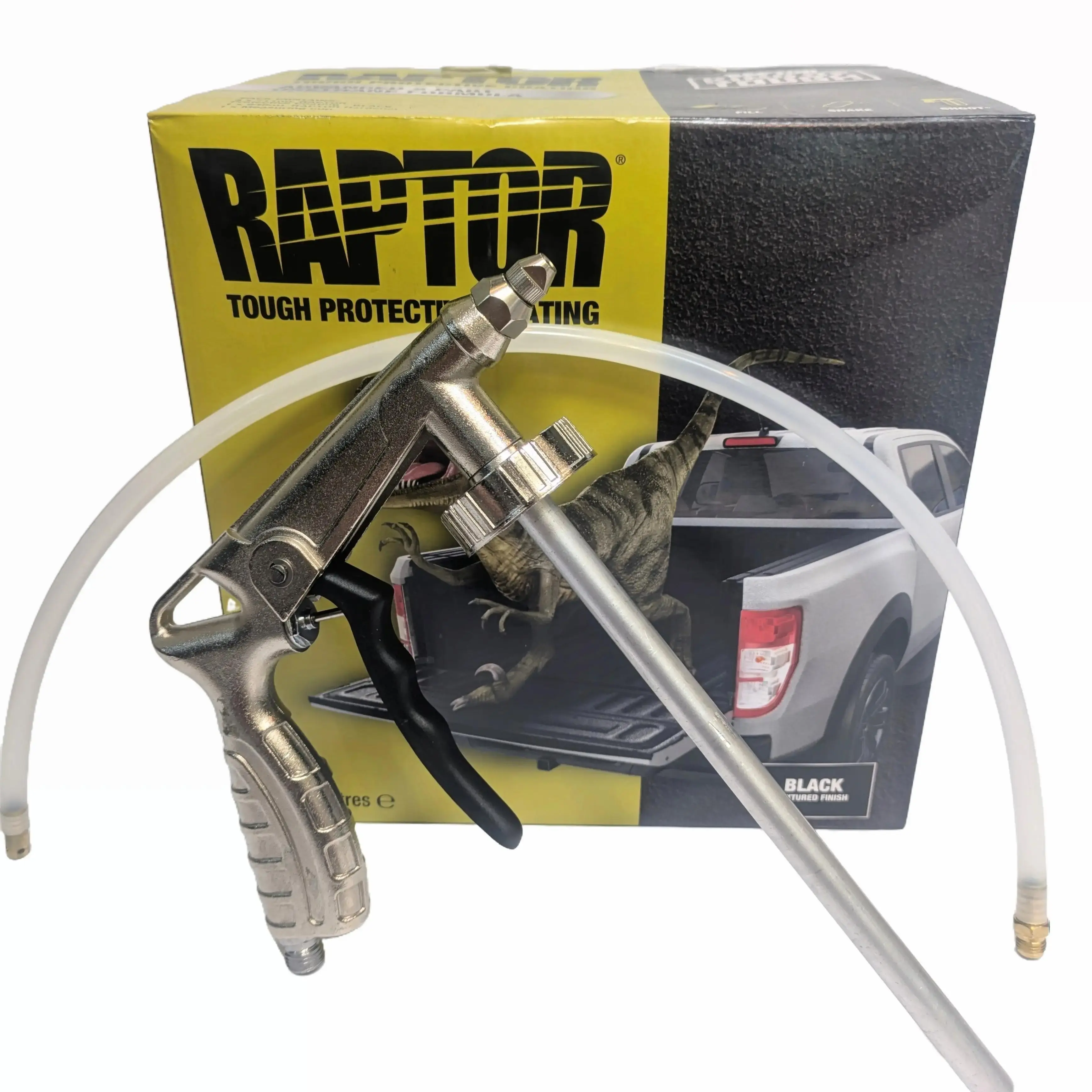 UPOL 0820 (RLB/S4) Raptor Liner Black Spray-On Truck Bed Liner Kit with ...