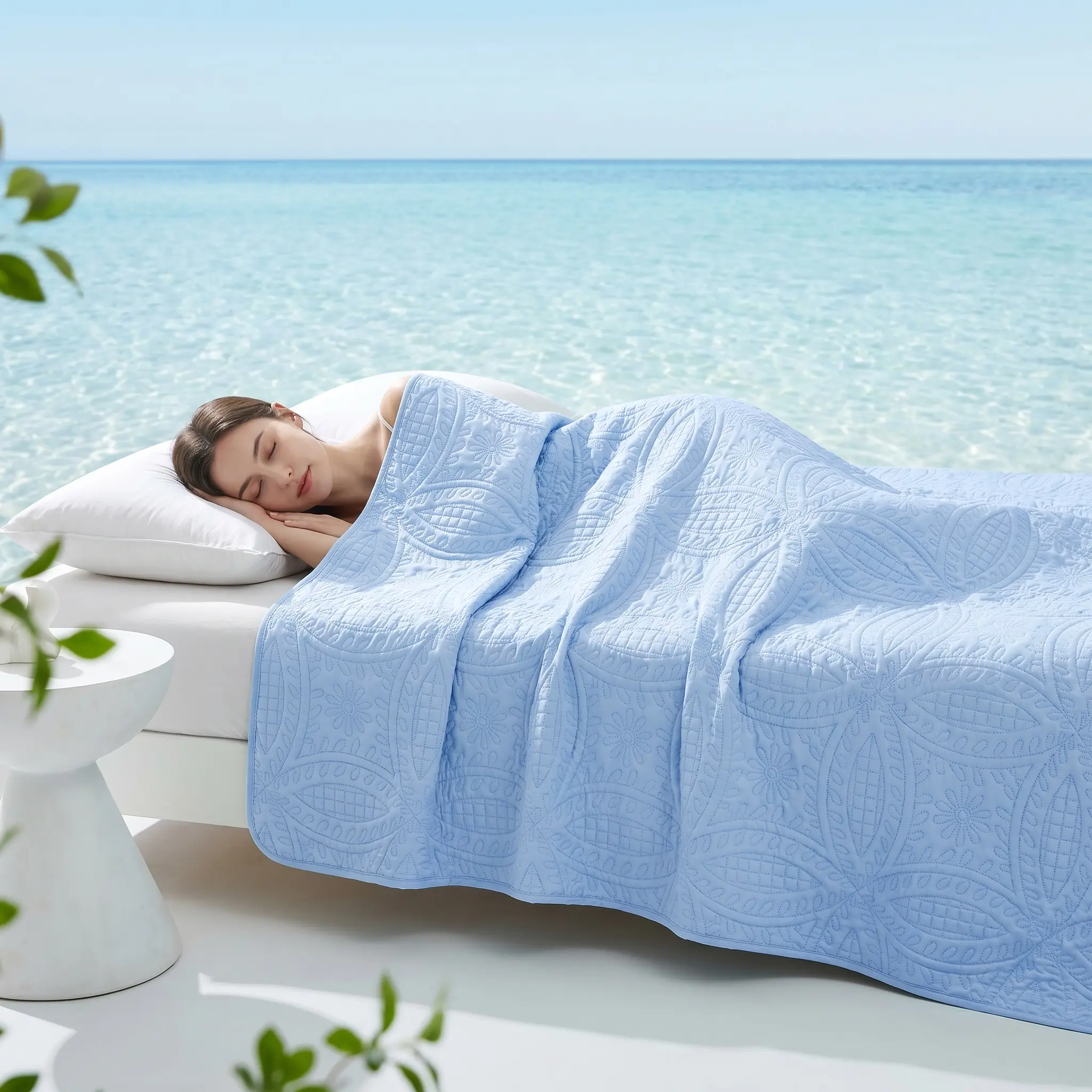 【Summervibes】Dual-Sided Coin Pattern Cooling Blanket – Soft Lightweight Breathable Throw, AC Nap Blanket for Home Office Travel, Machine Washable, 1 Count bed accessories