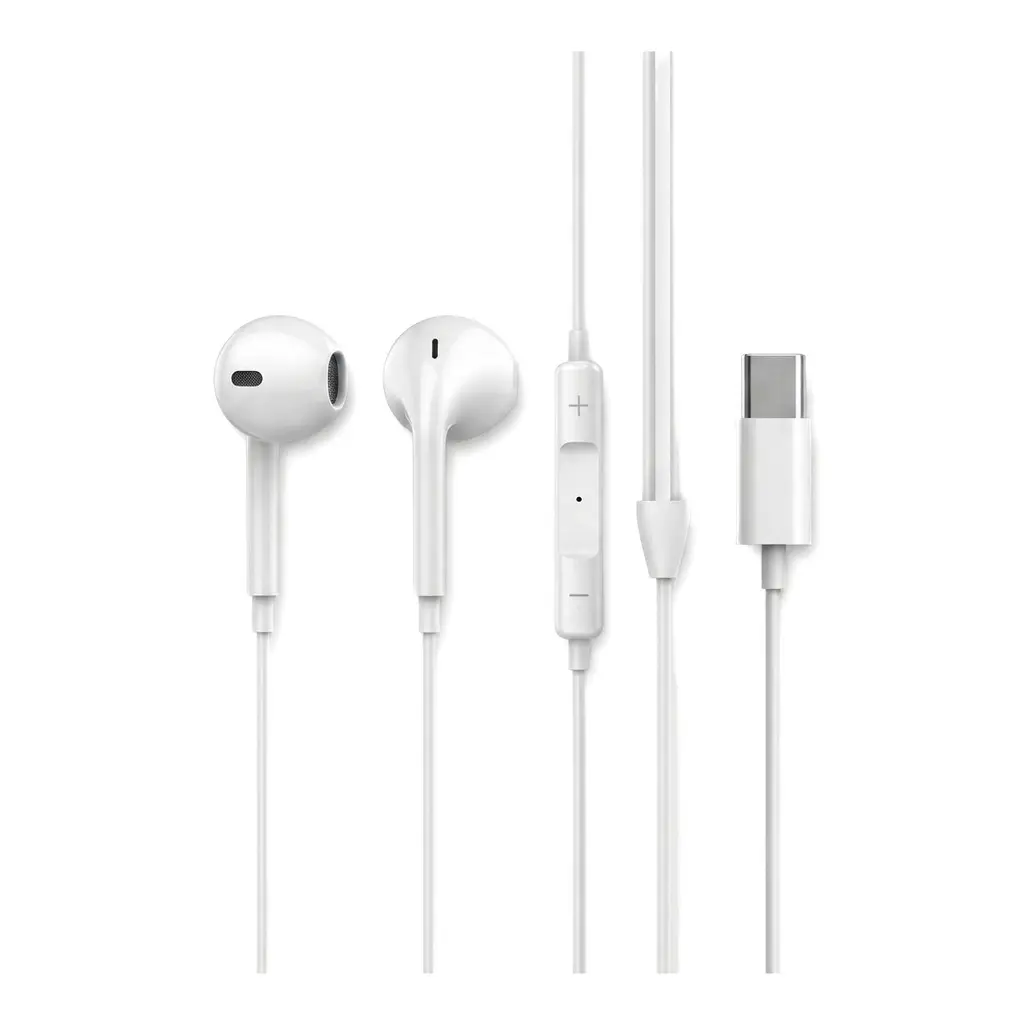 USB-C Wired Earbuds with Mic, Volume Control, Hi-Fi Stereo Sound & Comfort-Fit Design, In-Ear Headphones for USB-C Devices