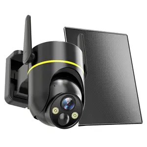 4G LTE Cellular Wireless Security Camera Outdoor Solar Panel Powered 2K QHD Color Night Vision PIR Motion Detection 2-Way Audio Off Grid Surveillance Camara