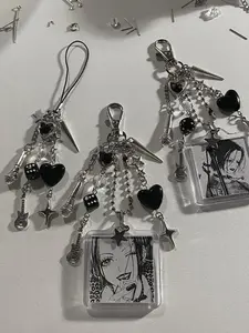 Handmade Nana Beaded Keychains Y2K Cute Phone Charm Jewelry, Unique Accessory for Daily Use & Gift Ideas