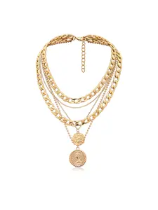 Women's Multi-Layer Coin Pendant Charms Layered Necklaces Set, Layering Necklaces, Vintage Boho Design with Geometric Pattern, Ideal for Daily & Party Wear, Boho Style Necklace, Alloy Necklace