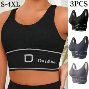 EssElegance Women's  Plus-Size Push-Up High-Impact Wireless Sports Bra - Cross-Back Seamless Activewear with Removable Pads, Breathable Compression for Yoga, Running; Workout Clothes Women, Gym Clothes for Exercise, Breathable Sports Bras
