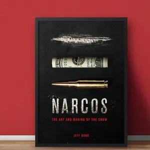 Netflix Narcos Cash & Bullet Movies Poster Wall Art Décor, Movie Décor room