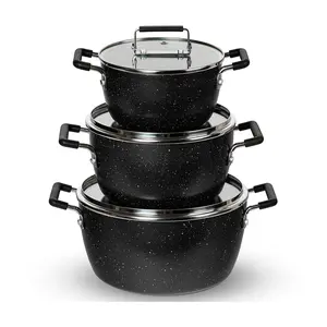 Granitestone 6 Piece Nonstick Space Saving Nesting Pots Granitestone 6 Piece Nonstick Space Saving Nesting Pots