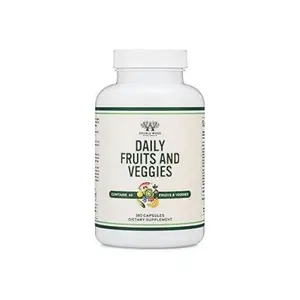 Fruits and Veggies Supplement (Daily Blend of 49 Different Fruits and Vegetables, 23 Veggies and 29 Fruits) 1,500mg Servings, 180 Capsules (No Fillers, Vegan Safe, Non-GMO) by
