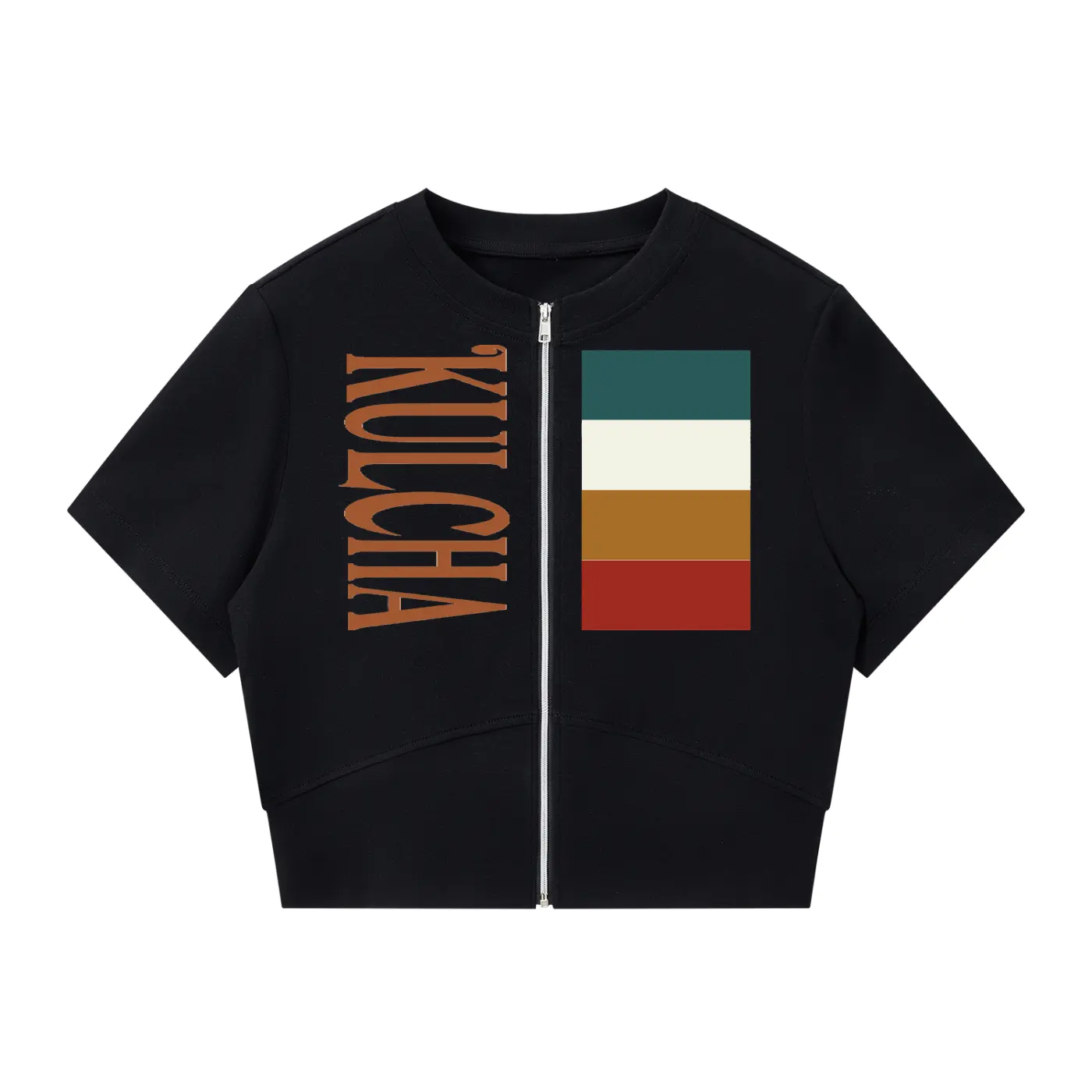 kULCHA-Women’s Paneling Full Zip T-Shirt