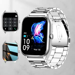 2026 2.01" Smartwatch, Multifunctional Smart Watch, Fitness Smart Watch, Unisex 240*296 Make/Receive Calls Multiple Motion Modes Step Counting Custom Background Graphics 5 Submenu Switching Compatible With Android IOS Smartwatches