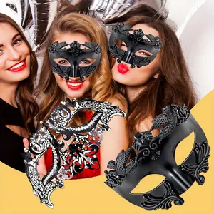 Pack Of 2 Masquerade Mask for Couples Roman Greek Mythological Ventian Mask for Women Men Halloween Cosplay Party Ball Mask, Costumehalf Face Mask,Masquarade Masks For Men And Women