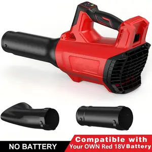 150 MPH / 600 CFM High-Power, Lightweight Handheld Electric Leaf Blower with 3 Extension Tubes — Ideal for Clearing Fallen Leaves, Dust, and Snow from Lawns, Yards, and Gardens (Red).