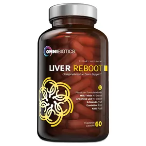 OmniBiotics Liver Reboot – 11-in-1 Detox & Cleanse – Milk Thistle, Dandelion Root & Artichoke – Morning Recovery & Gallbladder Support – 60 Vegan Capsules