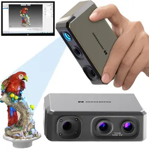 Seal 3D Scanner for 3D Printing - 3D Printer Accessories Vivid Textures Handheld Scan 0.01mm Accuracy 0.05mm Resolution 10FPS, Blue Light & Anti-Shake Lenses, Free 3D Scanning Software
