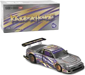 Kaido House x Mini GT 1:64 Nissan Silvia S13-R Kaido Drift V1 Greddy Gunmetal Gray Diecast Model Car Limited Edition KHMG235