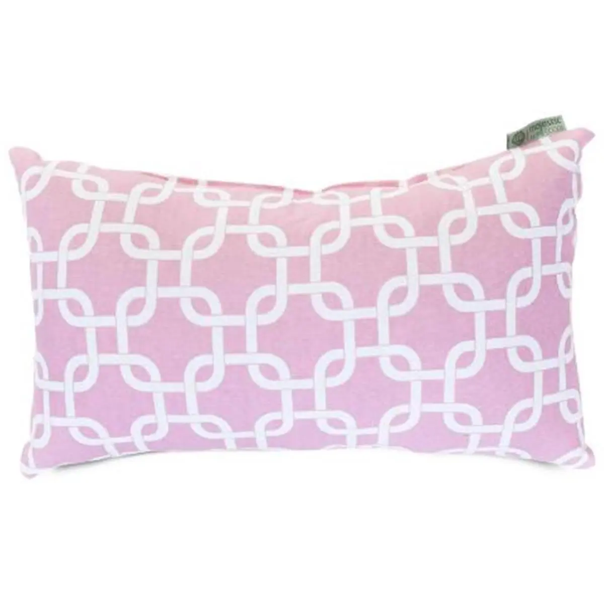 Cotton Twill Aesthetic Room Plush Single Pillow - Soft Blush Pink Link Pattern, Super Loft Fill, 20l x 5w x 12h in, Default Home Décor Pillow