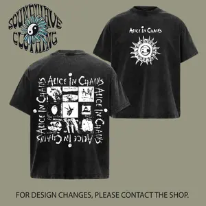 Retro Alice In Chains Multi Album Art White Adult T-Shirt Men's , Alice In Chains T-shirt & Hoodie , Washed Oversized T-Shirt , Rock Band Shirt, Retro Music Tee, Rock Music Lover Shirt, Vintage Band Shirts Casual Fabric Fit Top