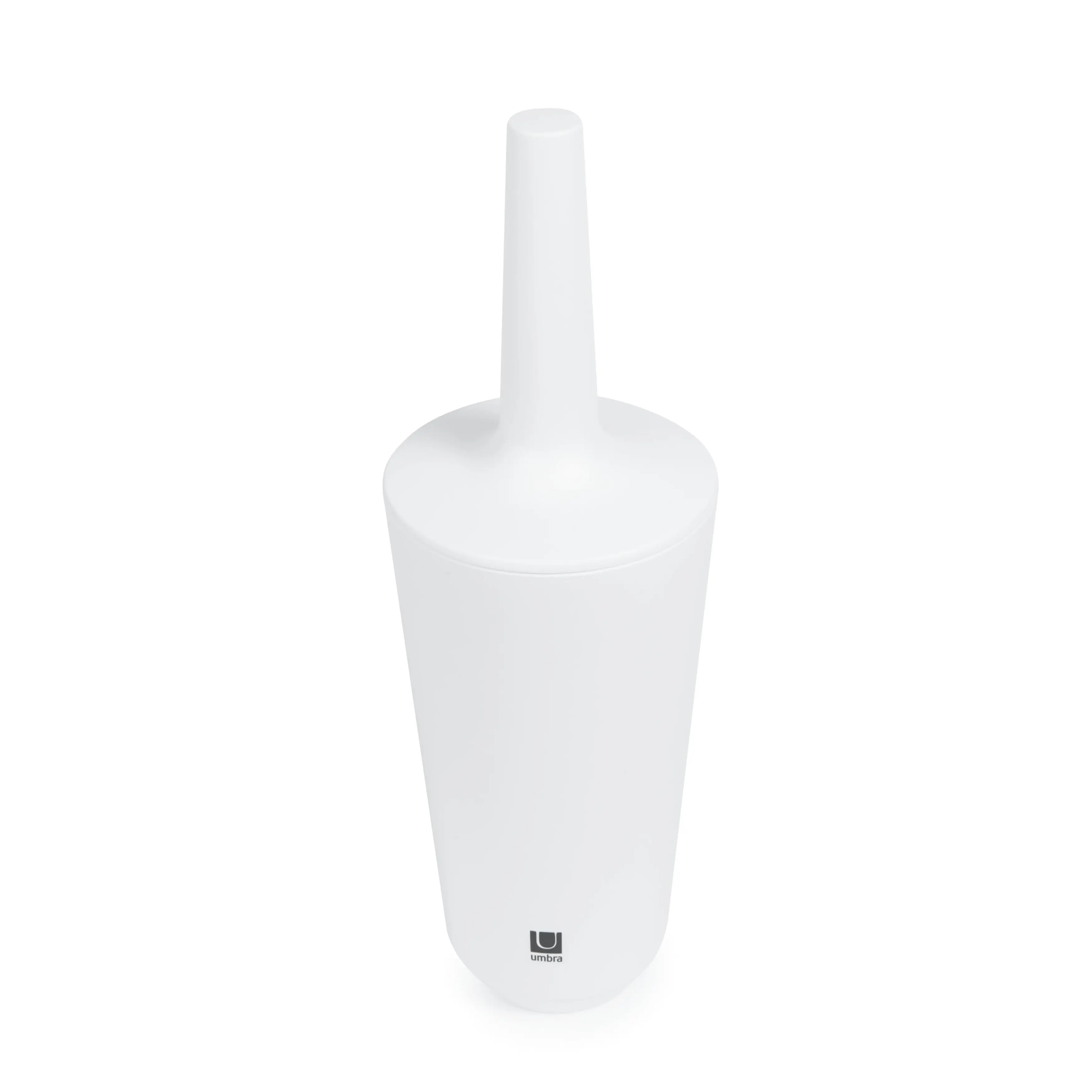 Umbra Corsa Toilet Brush with Concealed Storage, Modern Melamine Holder, Compact Design - 1 Pack Bath Matte Set Box