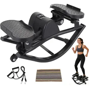 Rock Stepper Side to Side Portable Lateral Rocking Stepper with Digital Display and Non-Slip Mat Mini Steppers for Exercise at Home