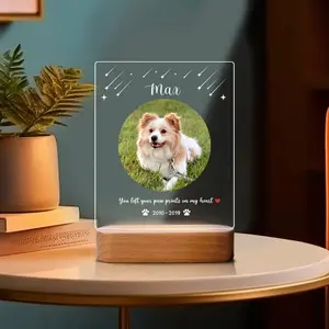 Custom Pet Portrait Night Light, Cat Dog Mom Gift, Pet Memorial Night Light, Custom Pet Plaque, Gifts for Pet Lovers, Custom Pet Photo Gifts, Pet Memorial Frame,Dog Ornament, Pet Memorial Gift