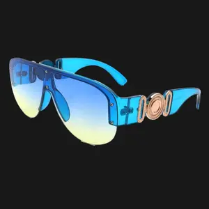 Half Frame Oversized Aviators Aviator Semi Rimless