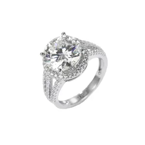 5 Carat  Moissanite Split Shank Ring