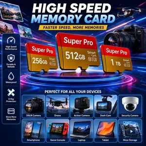 Fast Micro SD Card with Adapter, 256GB/512GB/1TB