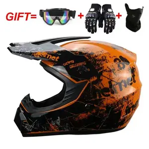 4 Equal Value Full Helmet Kits DOT Approved Only XL | All-Included Goggles Gloves Mask, Save Cost vs Separate Gear Purchase