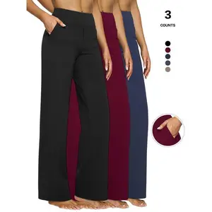 2026 Women's Casual Business Pants, Elastic High Waist Wide Leg Pants, Pocket Work Clothes, Fashionable and Comfortable (Gift)RAIMENTRY