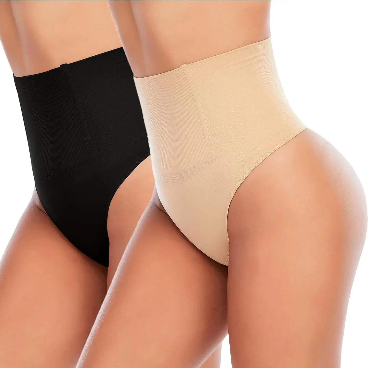 Women’s High-Waist Seamless Thong Shapewear With Built-In Steel Bones, Targeted Compression Waist Shaper With Hip Lifting Function, Smooth Invisible Underdress Undergarment For Daily Outfits, Formal Dressing And Figure-Hugging Fashion Styling