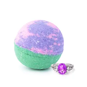 Sun Kissed Garden Jewelry Bath Bomb - Lavender & Watermelon Bath Bomb with surprise jewelry, Body Care Scented Bath Product