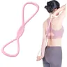 Figure 8 Silicone Resistance Tension Band with Handles, Durable Compact Flexible Home Workout Equipment, Women's Workout Sets for Full-Body Yoga Stretching, Gym Equipment to Reduce Injury Risk