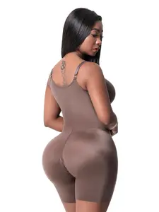 SNATCHED BODY Comfy Tummy Control Shapewear Bodysuit Mid Thigh With Built-In Bra Adjustable Straps Breathable Fabric for Everyday Use