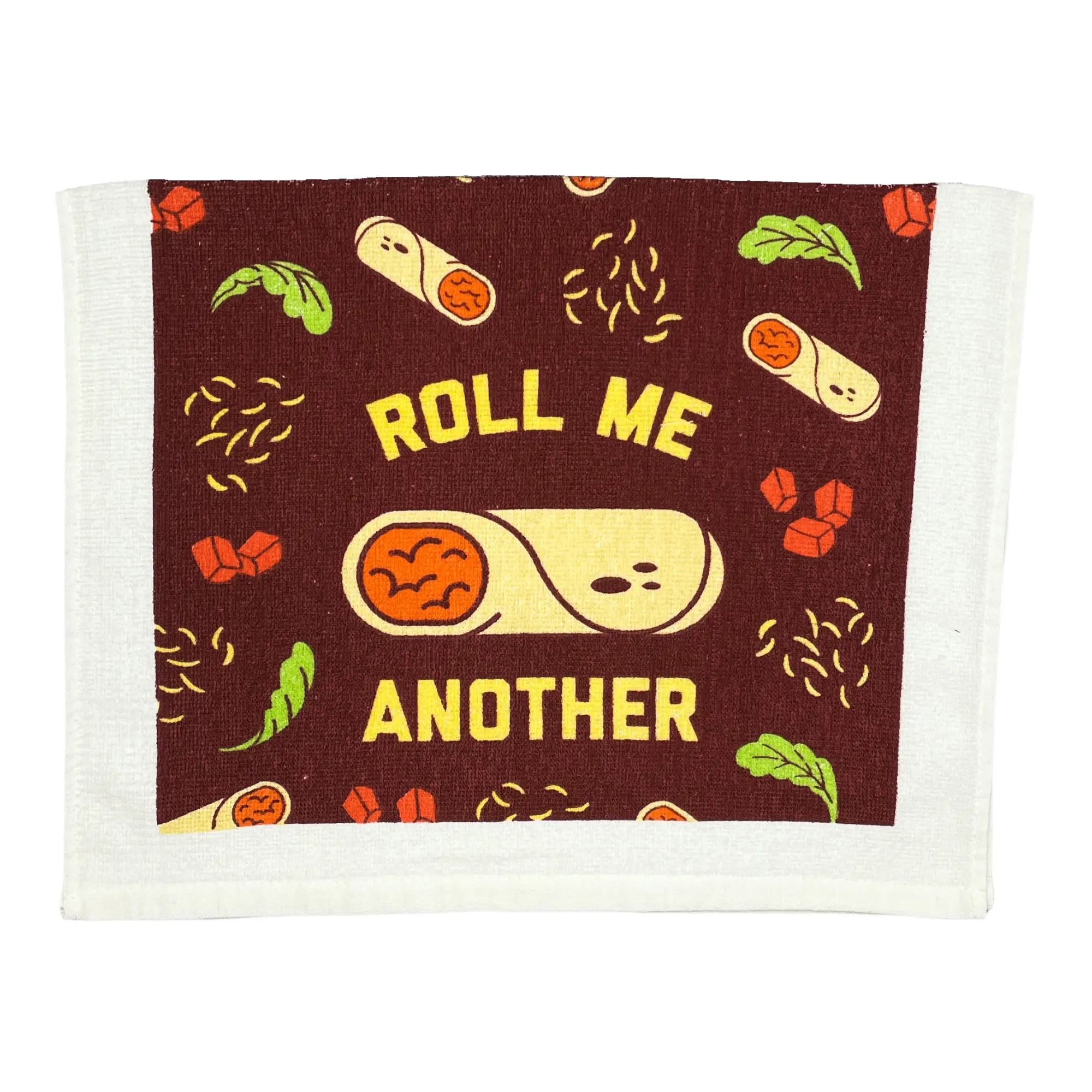 Roll Me Another Funny Mexican Burrito Tea Towel Funny Dish Towels Soft Adsorbent Tea Towel