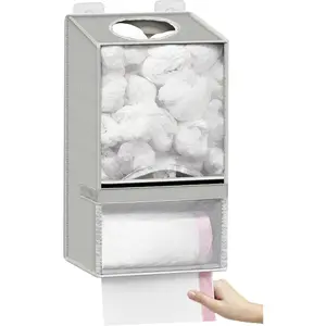 【SUHOPE】【Home Essentials Deal】Christmas gift Wall Mount Plastic Bag Holders - Large Plastic Grocery Bag Holder for Shopping Bags, 2 in 1-Plastic Bag Organizer With Trash Bag Dispenser for Home Kitchen Closet Cabinets Sink, Gray