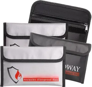 Small Fireproof Bag (5 x 8 inches), Non-Itchy Fireproof  Bag, Fireproof  Bag, Fireproof Envelope Bag for , Passport,  &  (4-Pack)
