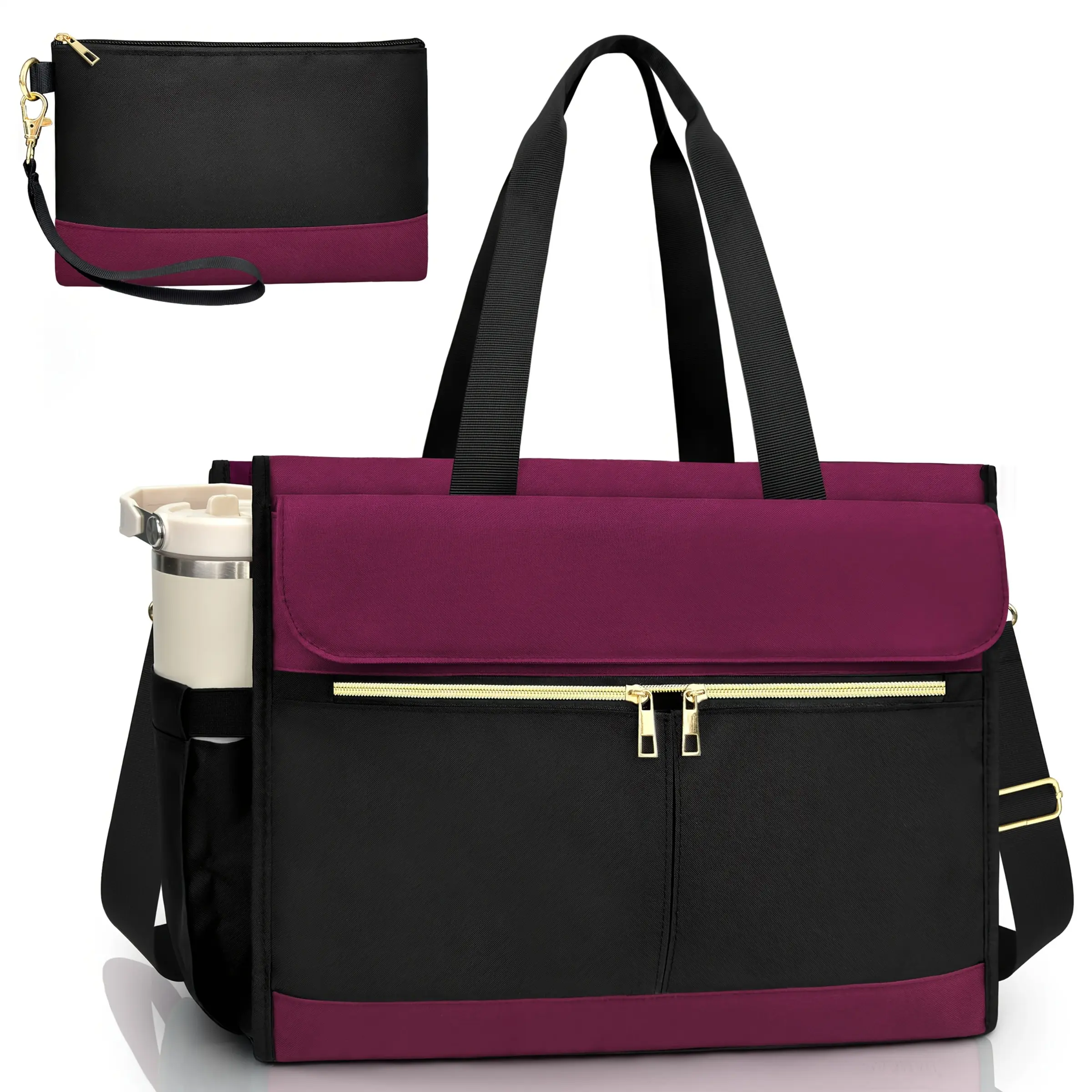 Women's Large Capacity Laptop Bag, Nylon Business Briefcase, Hardware, Tsa Standard Travel Friendly Design, Waterproof Computer Bag, Laptop Work Bags, Office Work Bag