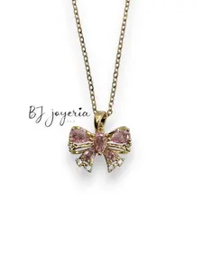 COPPER BOW PENDANT AND CHAIN (0019)