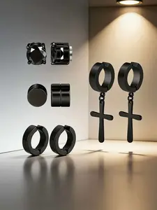 Elegant Stainless Steel Magnetic Ear Clips Set, Multiple Colors Available, Perfect for Daily Use or Parties, Ideal Gift for Friends and Family, Magnetic Earrings
