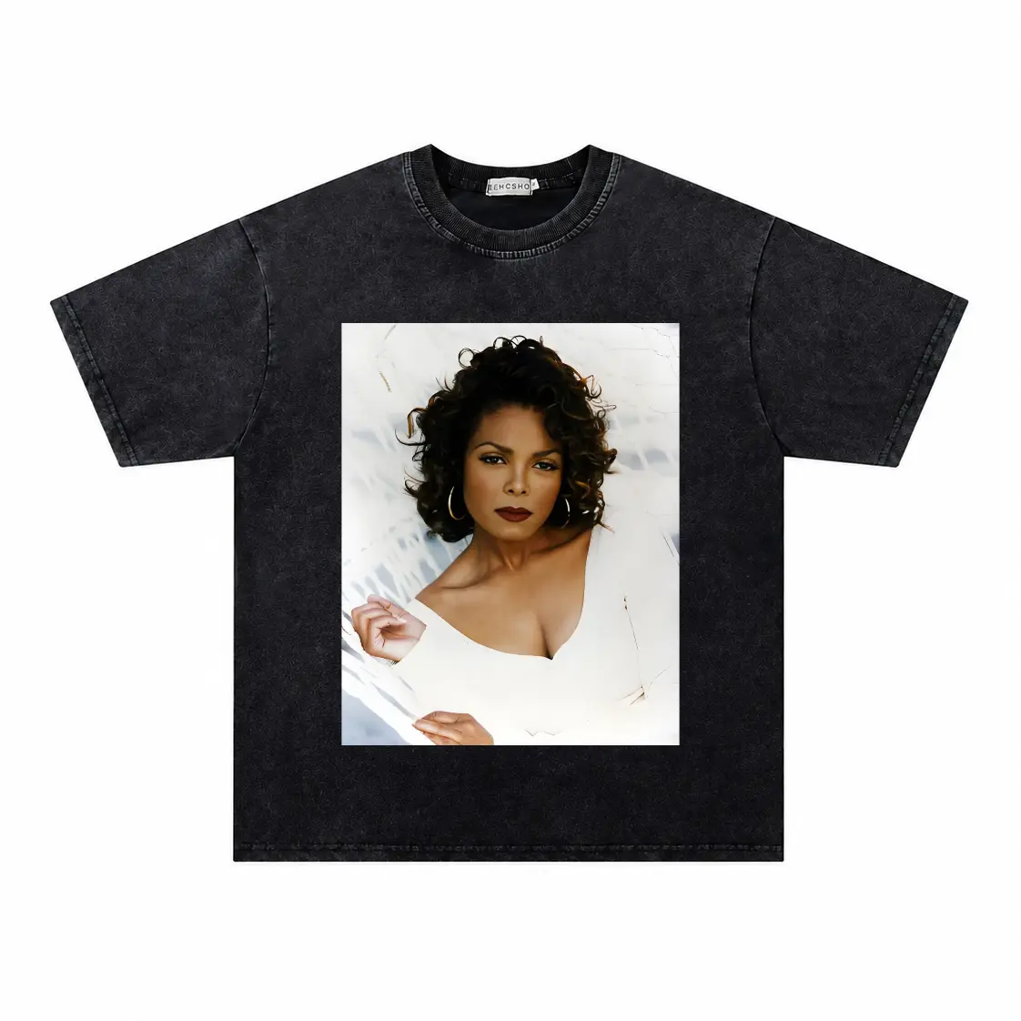 Music Janet Graphic Washed Tee Music Music Themed Washed T-Shirts Oversize Vintage Graphic Tee